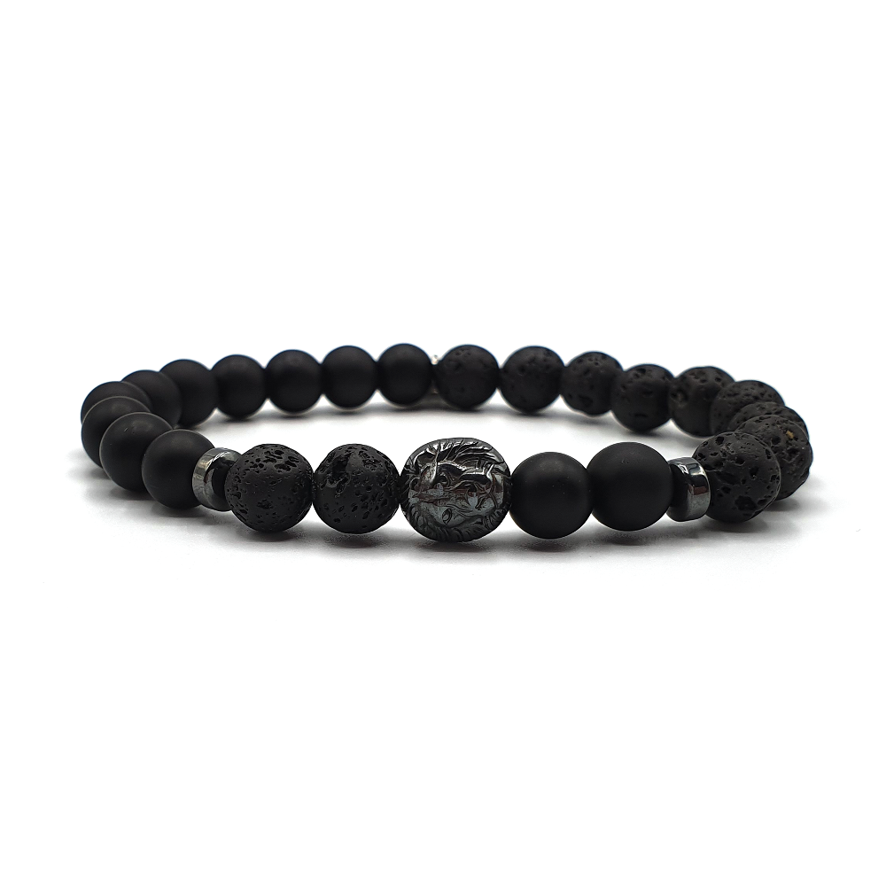 Kim Johanson Chakra Armband – Energiearmband Aus Onyx, Lavastein & Jaspis